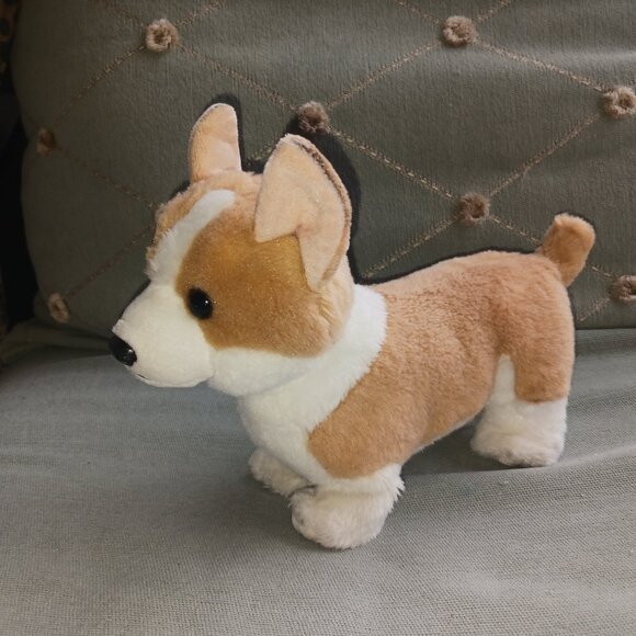 Aurora Purely Luxe CORGIE PUP Puppy Dog Brown White Soft Fur 11" Plush - Picture 4 of 7